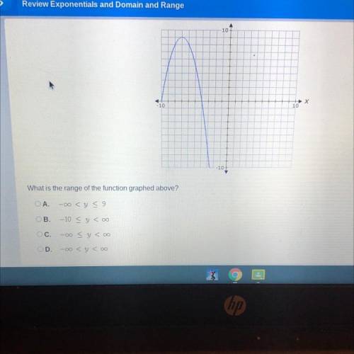 What is the range of the function graphed above
PLEASE HELP IM DESPERATE!!