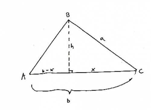 Use triangle ABC drawn below & only the sides labeled. Find the side of length AB in terms of s