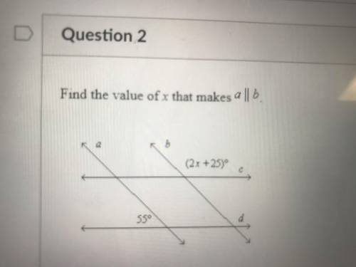 Find the value of x that makes a || b