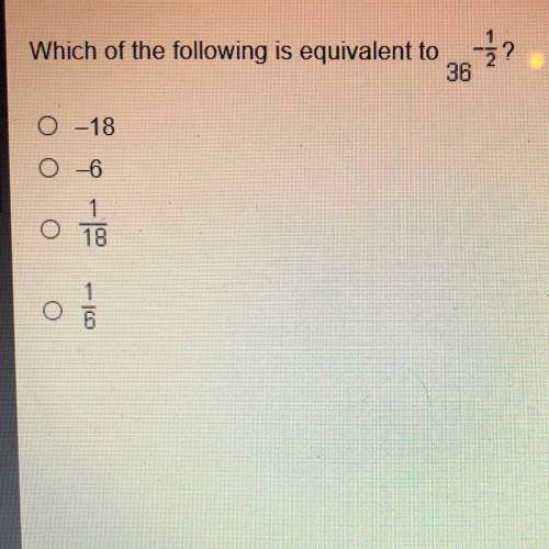 What is equivalent to 36^-1/2