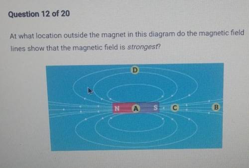 at what location outside. the magnet in this diagram do the magnetic field lines show that the magn