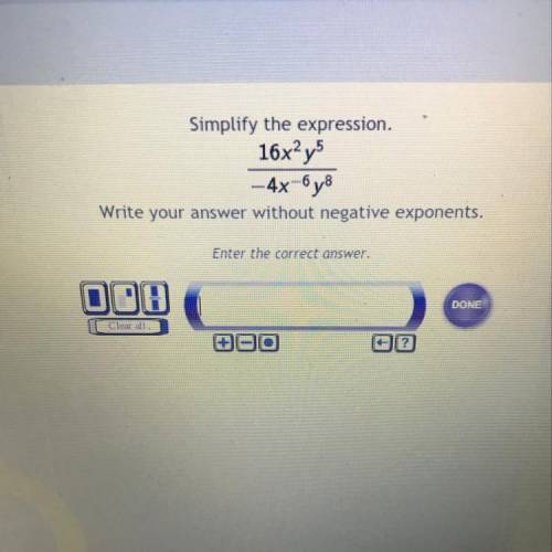 Simplify expression and write answer without negative exponents please help me