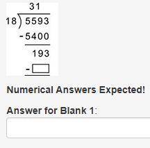 PLZ HELP ASAP what number should be placed in the box to help complete the division calculation