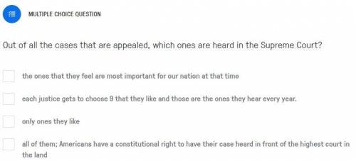Out of all the cases that are appealed, which ones are heard in the Supreme Court?