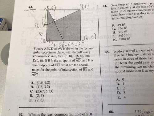 What are the coordinates for the point of intersection of