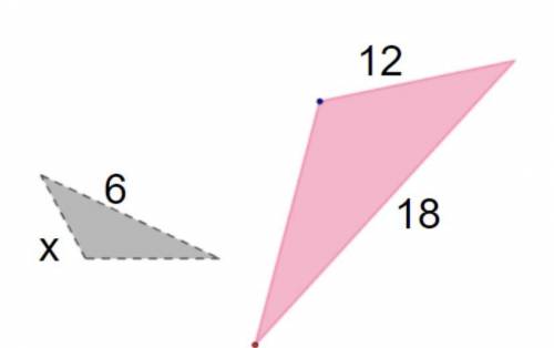 The following shapes are similar find the missing side length 
a 2
b 3
c 4
d 5