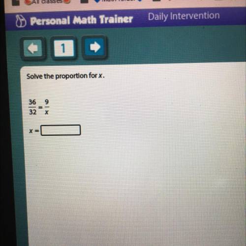 Solve the proportion for x