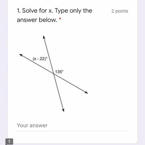 Solve for x. Type only the answer below.
