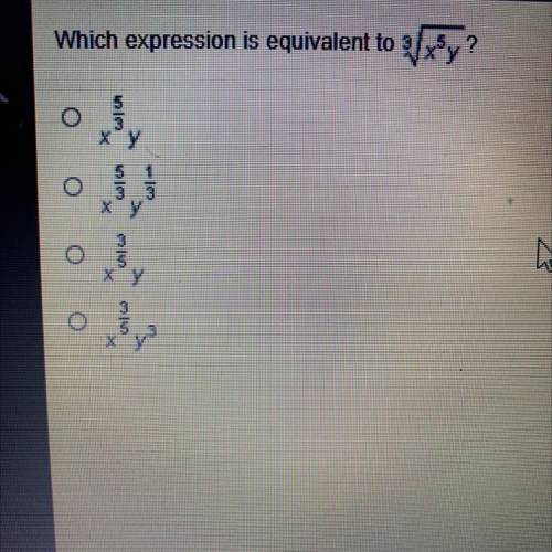 Which expression is equivalent to 3vx^5y