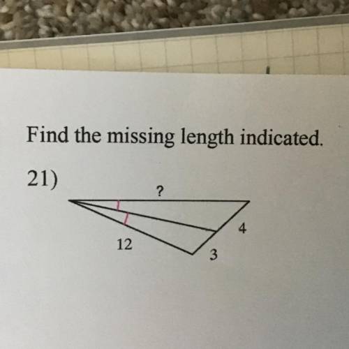 Find the missing length indicated