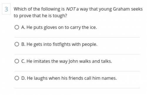 Which of the following is NOT a way that young Graham seeks to prove that he is tough?