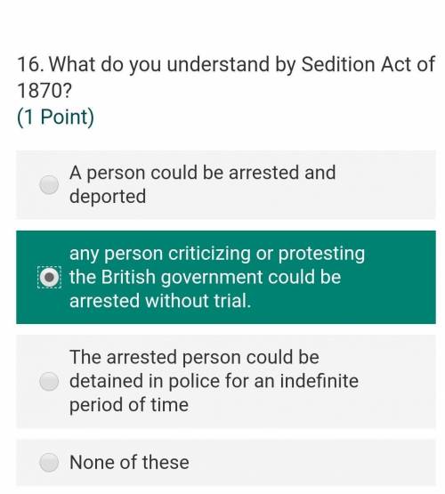 What do you mean by sedition act pls answer guys pls answer