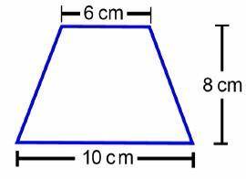 What is the area of the regular trapezoid below?

64 Centimeters squared
80 Centimeters squared
24