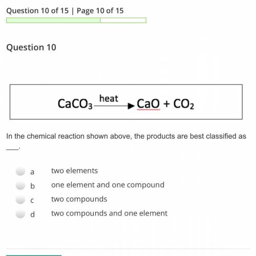 In the chemical reaction shown above, the products are best classified as ___.