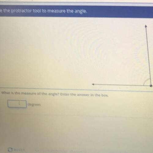 What is the measure of the angle? Enter the answer in the box.
degrees