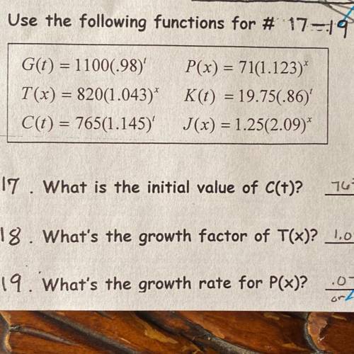 19. What's the growth rate for P(x)?