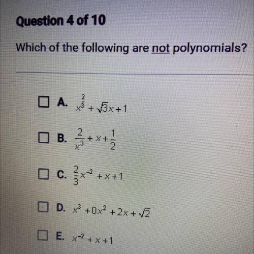 Polynomial Basics 5.1.3 Quiz