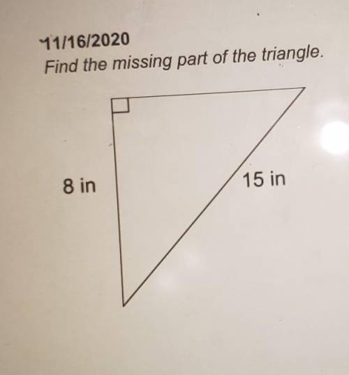 Find the missing part of the triangle.