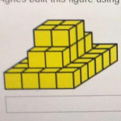 Agnes built this figure using cubic units. What is the volume of the figure Agnes built?