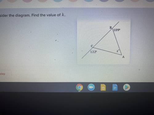 Find the value of K please help