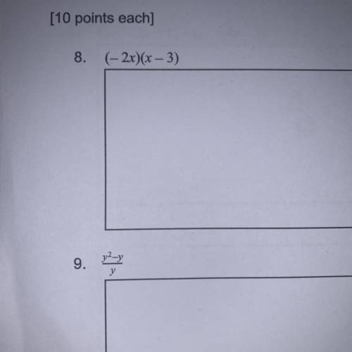(-2x)(x-3) 
I need help with algebra!
