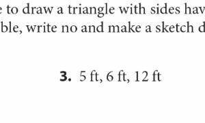 Determine whether it is possible to draw a triangle with sides having the given measures. If possib
