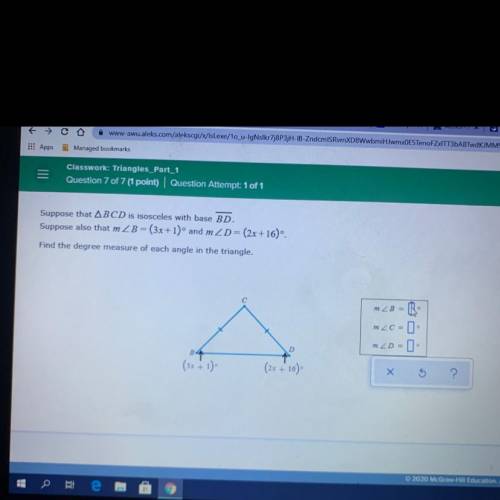 Find the degree measure of each angle in the triangle
PLEASE ANYONE HELP ME