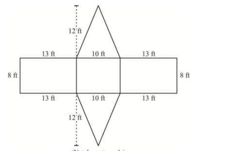 What is the total surface area, in square feet, of the net shown below? HELP ME I GIVE BRIANEST ASA