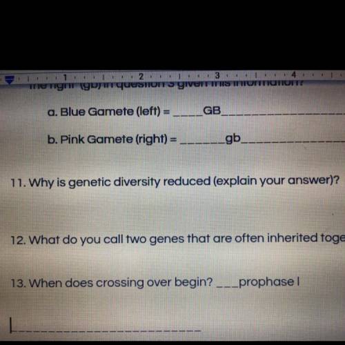I need help in question 11. Why is genetic diversity reduced?