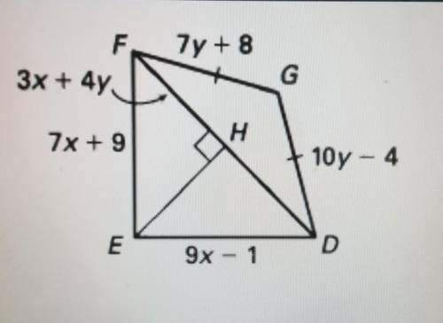 What is the value of x?What is the value of y?