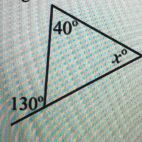 Pleasee need help!!Calculate the value of x in the diagram.

A. 40°
B. 50°
C. 80°
D. 90°