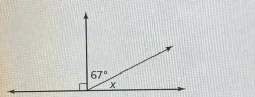 What is the measure of Zx in the diagram shown below?

A
23°
B
33°
С
113°
157°