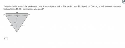 Could someone please help me with this problem please, 25 points and brainliest!

You put a barrie