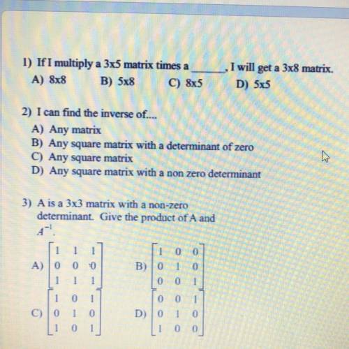 Need Help with questions 
1 2 and 3 Thanks