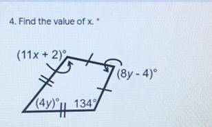 4. Find the value of x.*