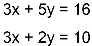 Consider the system of equations below. What could be the first step in solving by elimination?