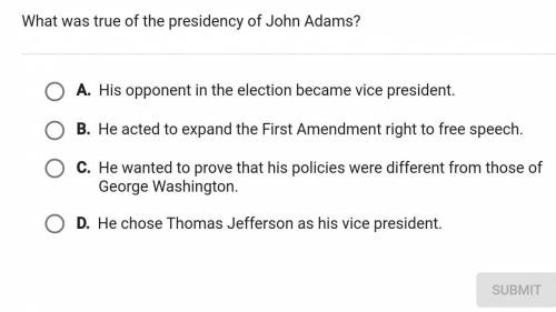 What was true about the presidency of John Adams?