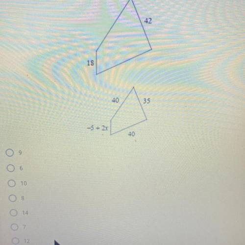 ⚠️NEED HELP ASAP ⚠️The following polygons are similar. Solve for x.