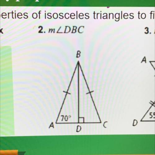 Use the properties of isosceles triangles to find m