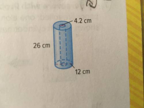 An unused roll of paper towels is shown. What is the volume of the unused role