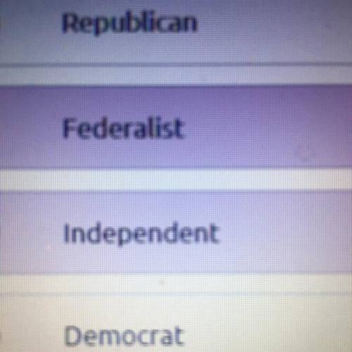 Which of the following was among the original political parties in the united states
