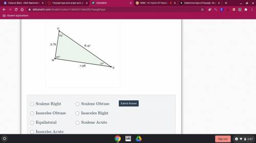 Determine type of triangle PLZZ ASAP