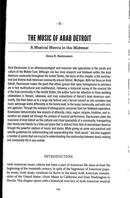 Rasmussen's article is rich in explaining the diversity of the Arab world and Arab migration to the