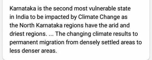 Impact of climate change on ecosystems in Karnataka
right answer will be awarded