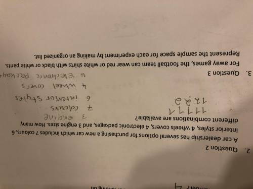 Please help me solve question 2. Ignore my handwriting
