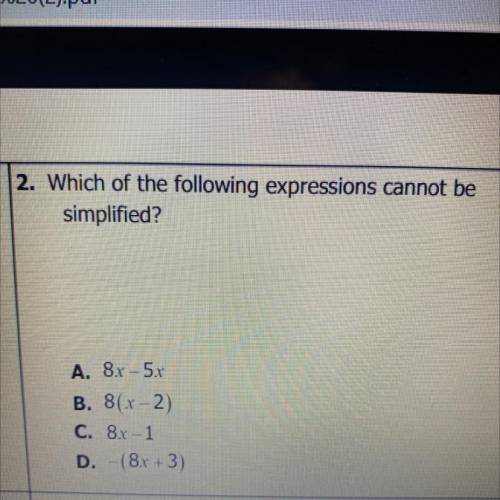 Which of the following cannot be simplified?