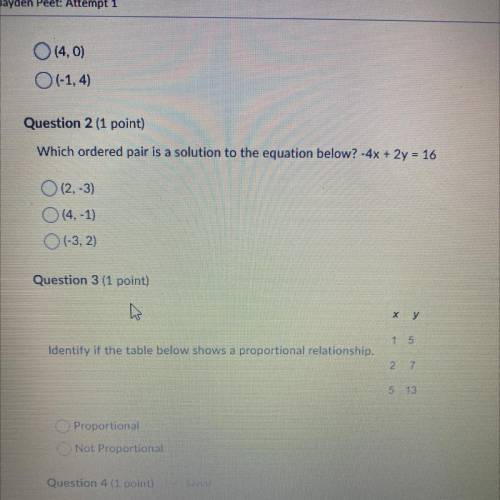 Plz answer both question 2 and 3 and i will give you brainliest