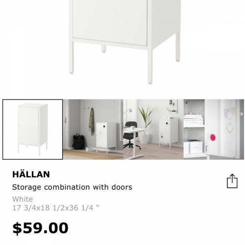 The Hallan Lock Cabinet in IKEA it cost $59.00. What is the estimate total?
