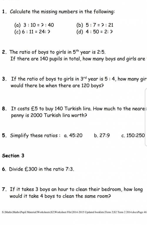 Hi can you help with some ratio and proportion questions