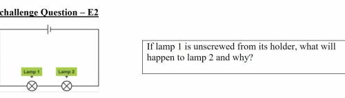 If lamp 1 is unscrewed from its holder, what will happen to lamp 2 and why?